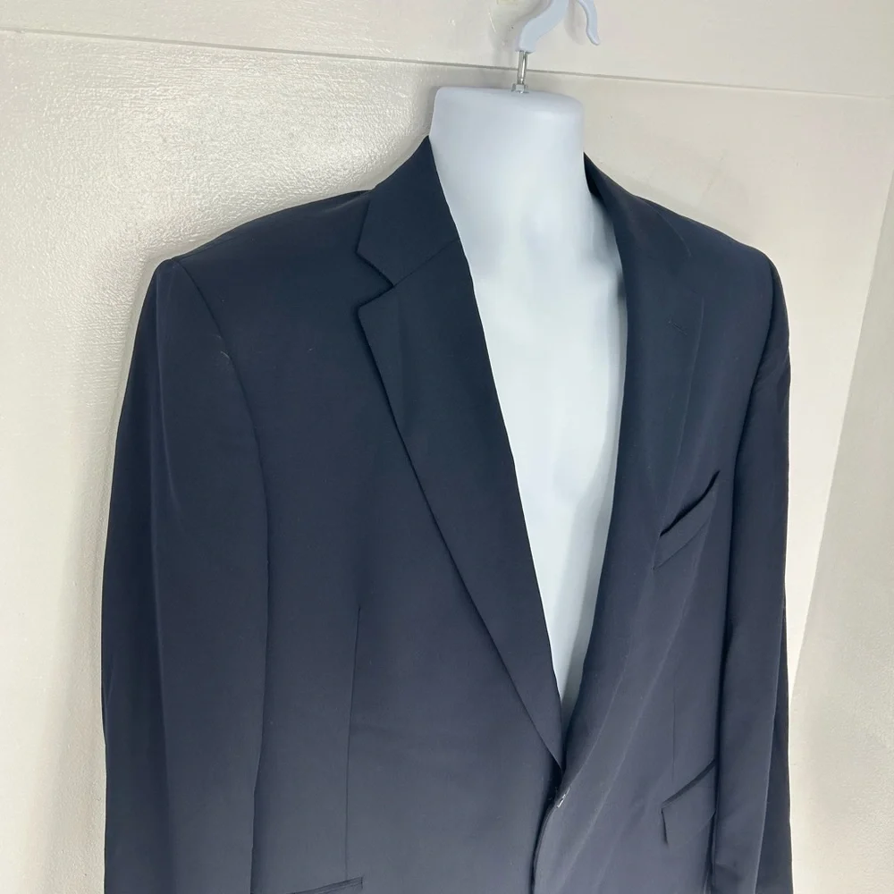 Jack Victor Blazer 46 Long 100% Wool Sport Coat Valentino CT Two‎ Button *READ